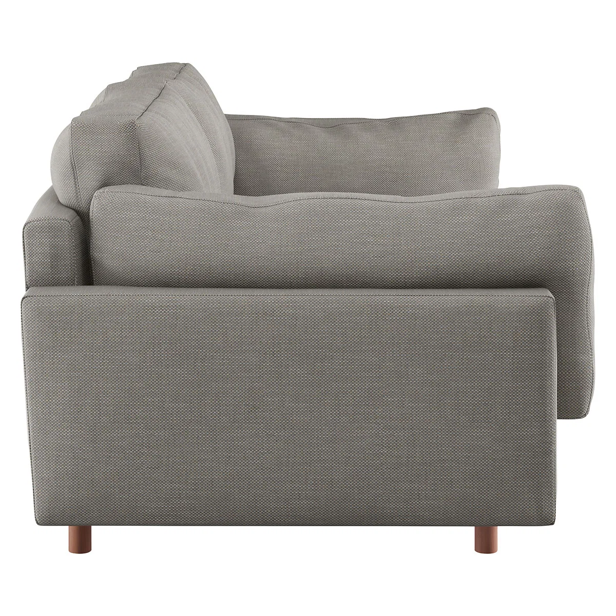 Elkin Grey Textured FaBric 3 Seat Sofa, Grey – image 4