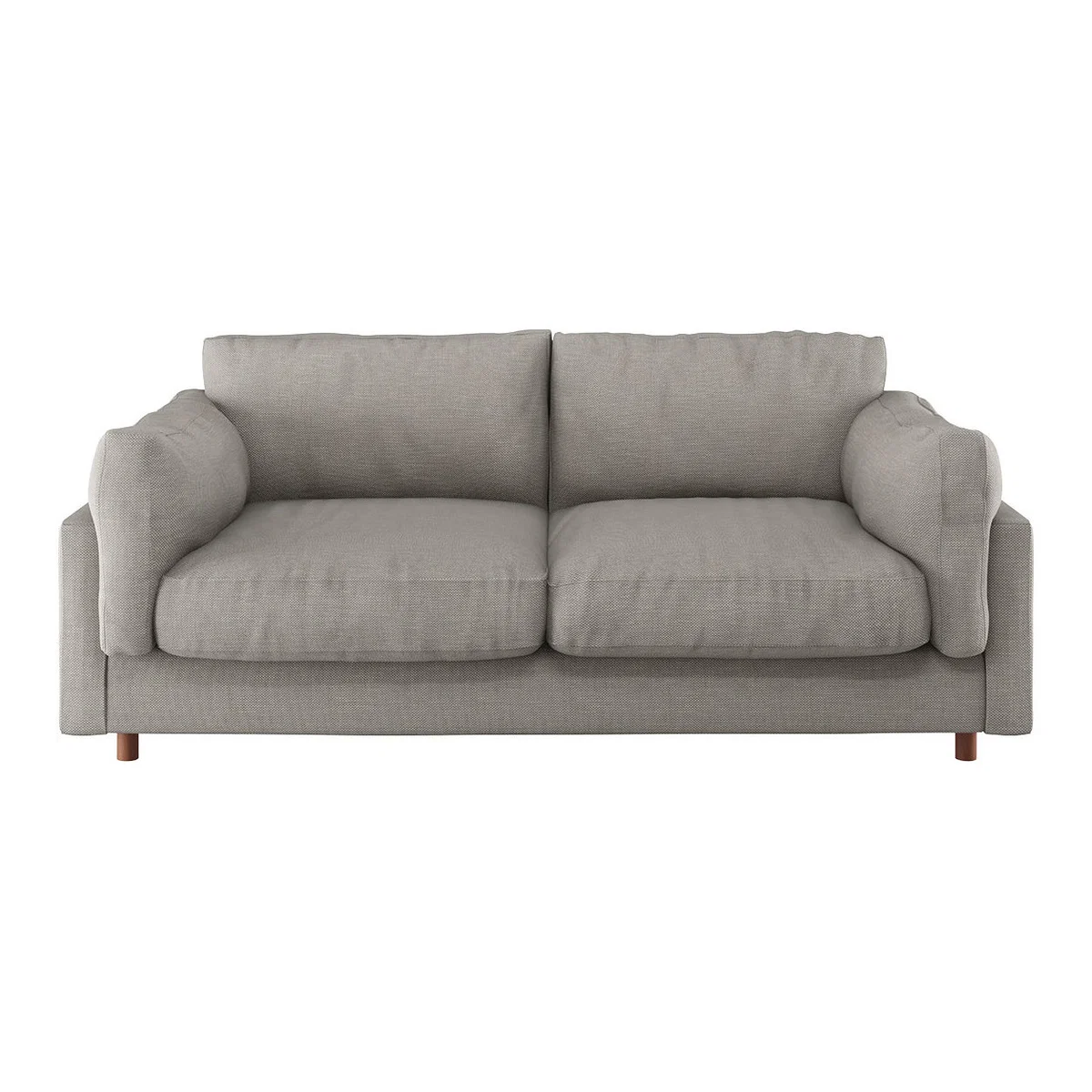 Elkin Grey Textured FaBric 3 Seat Sofa, Grey – image 1