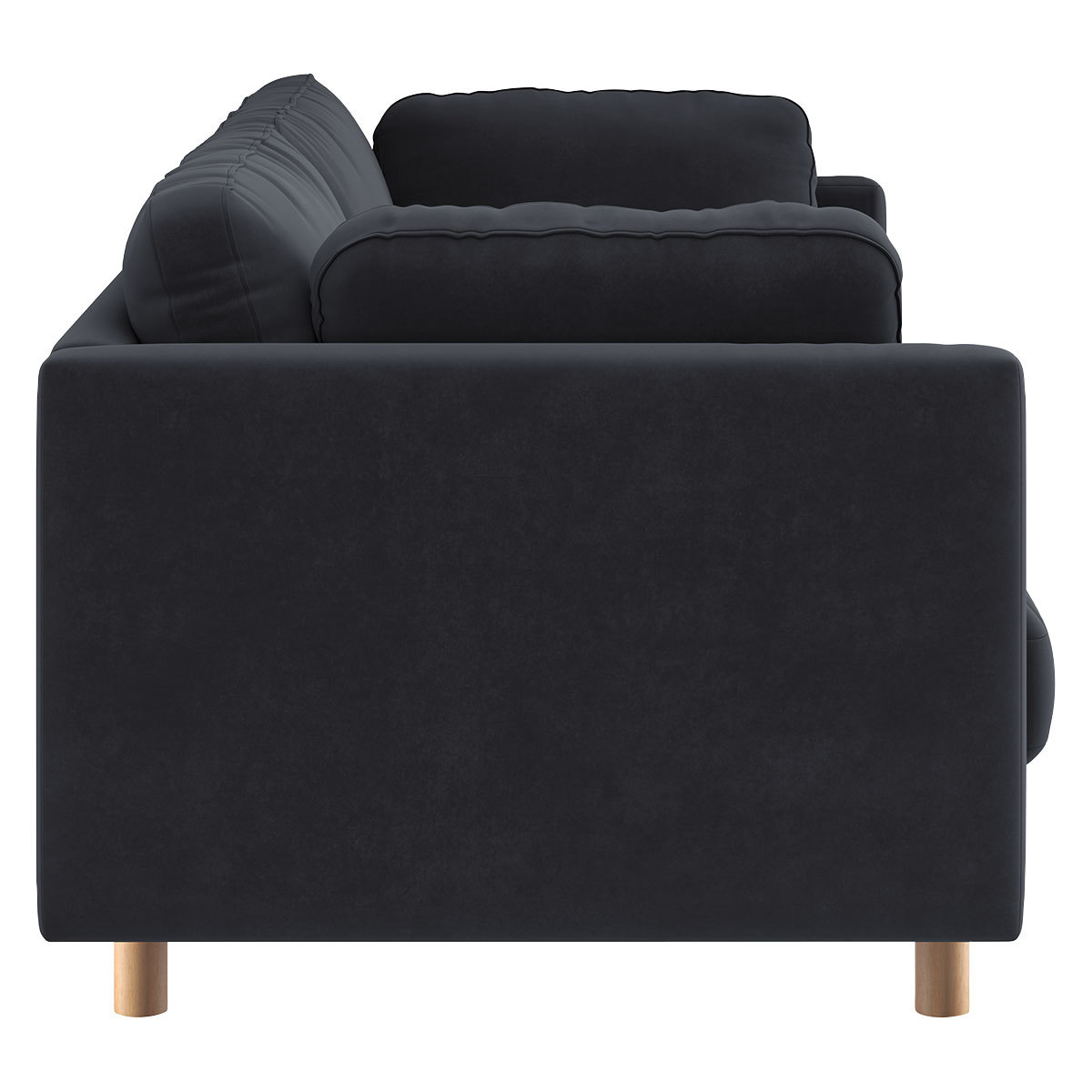 Mori Charcoal Grey Velvet 2 Seater Sofa, Charcoal – image 4