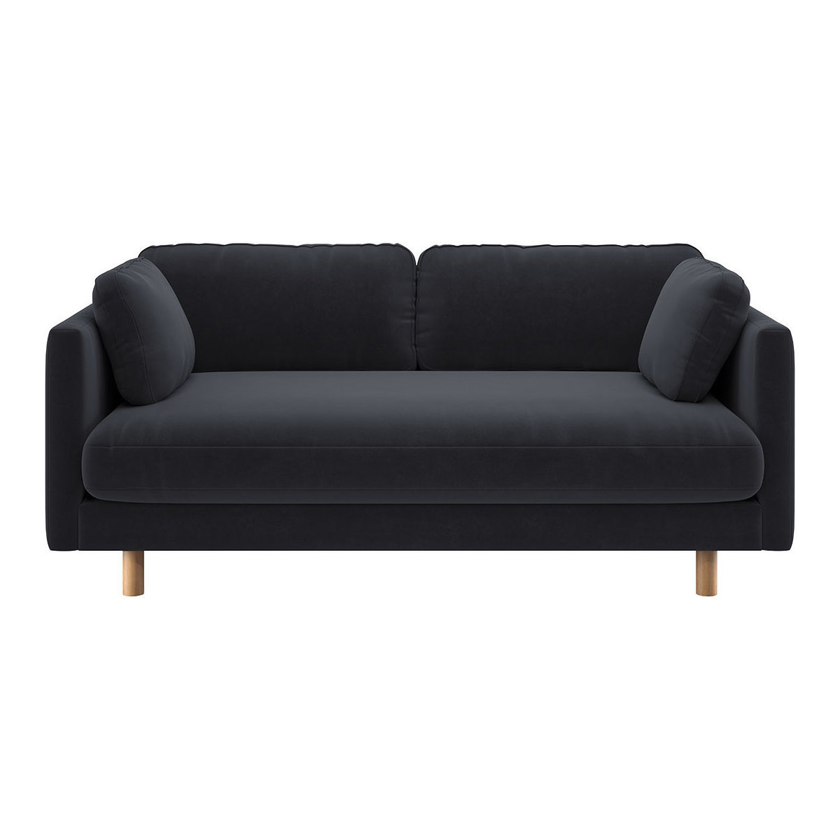 Mori Charcoal Grey Velvet 2 Seater Sofa, Charcoal – image 1