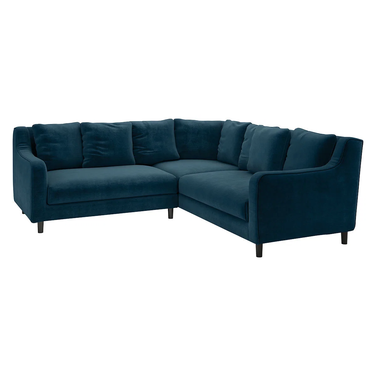 Swift Blue Velvet Reversible Corner Sofa, Blue – image 3