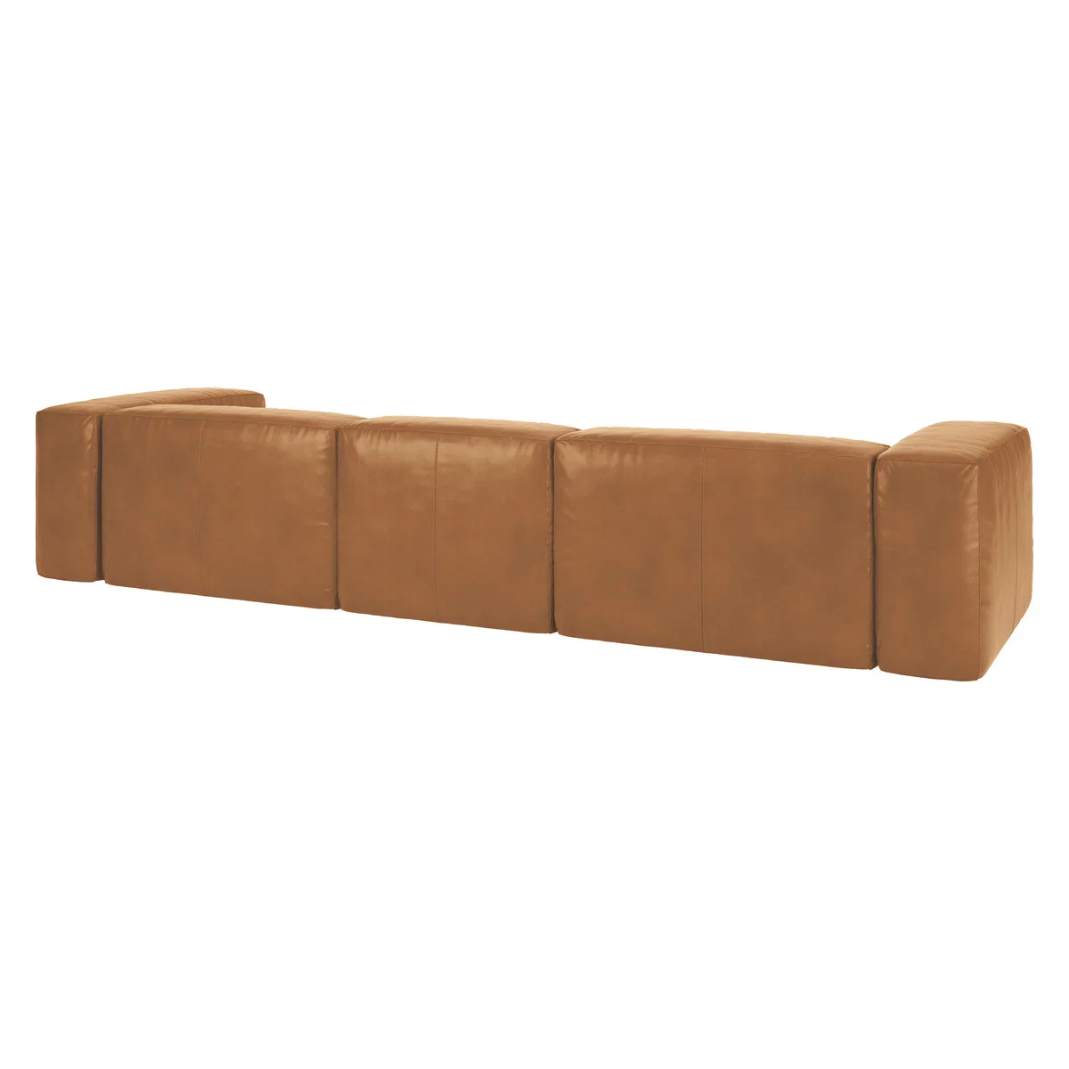 Opollo Mid Tan Leather Large Left Arm Chaise Sofa Group, Mid Tan – image 5