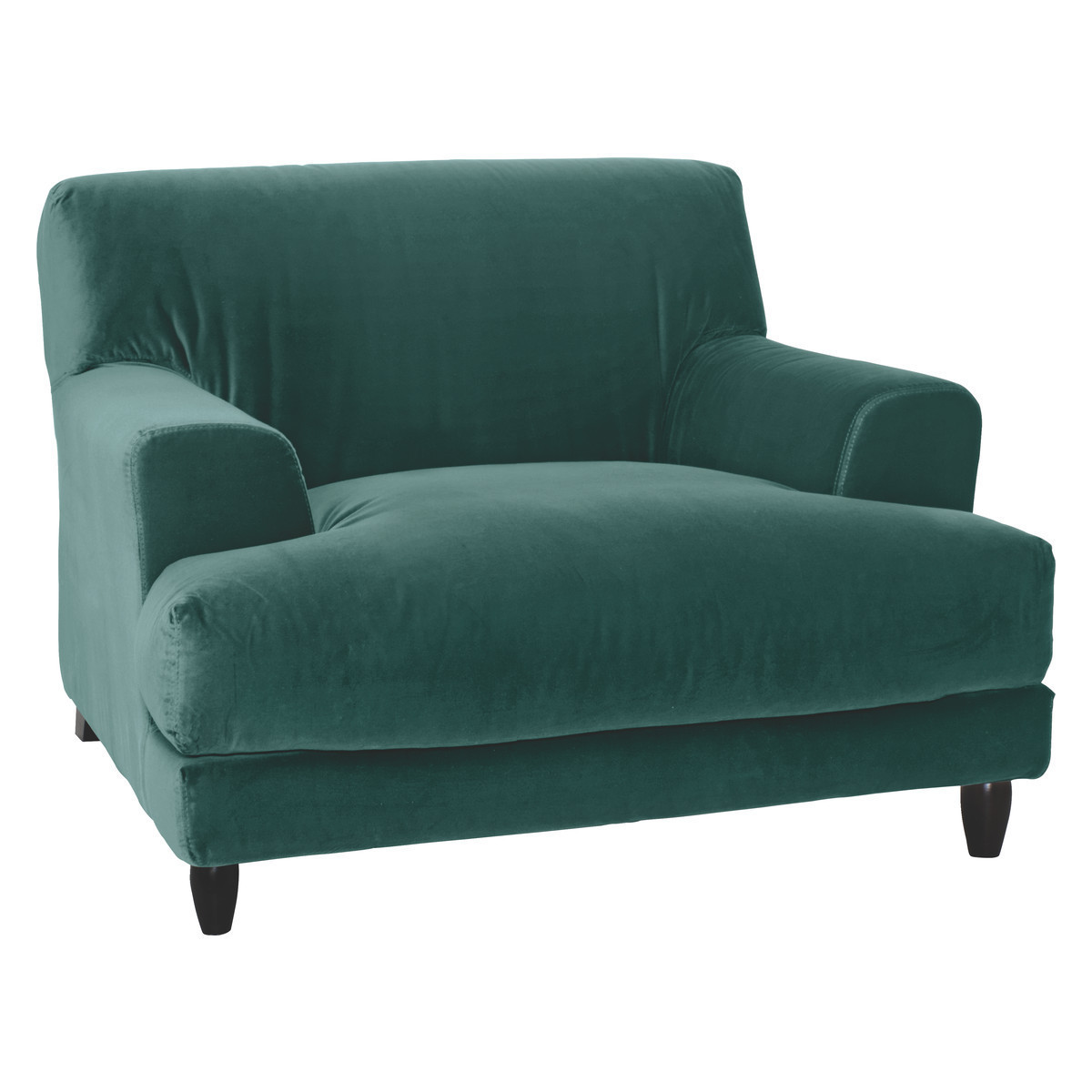Askem Emerald Green Velvet Compact Sofa, Green – image 3