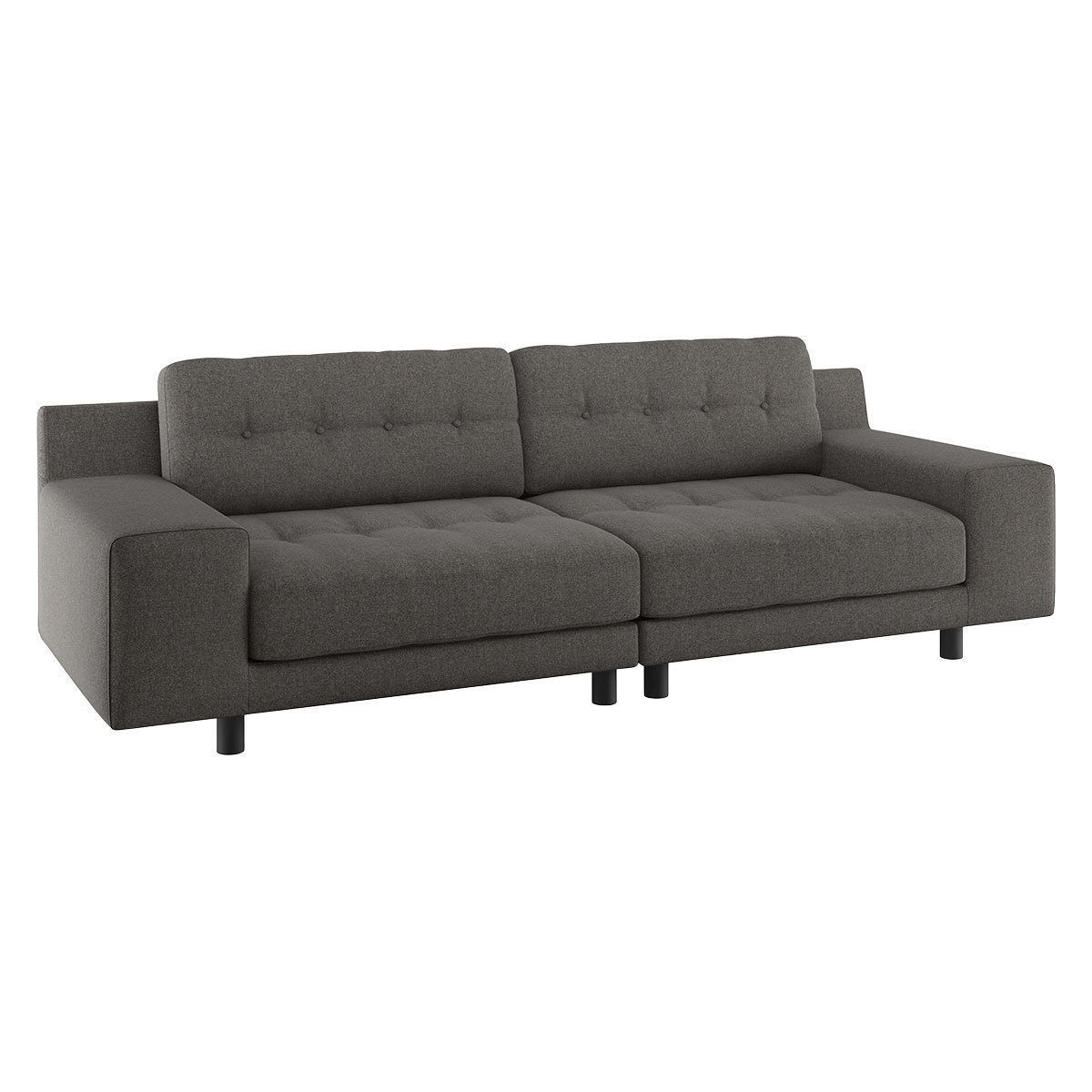 Hendricks Charcoal Grey Wool 4 Seater Easy Access Sofa, Charcoal – image 3