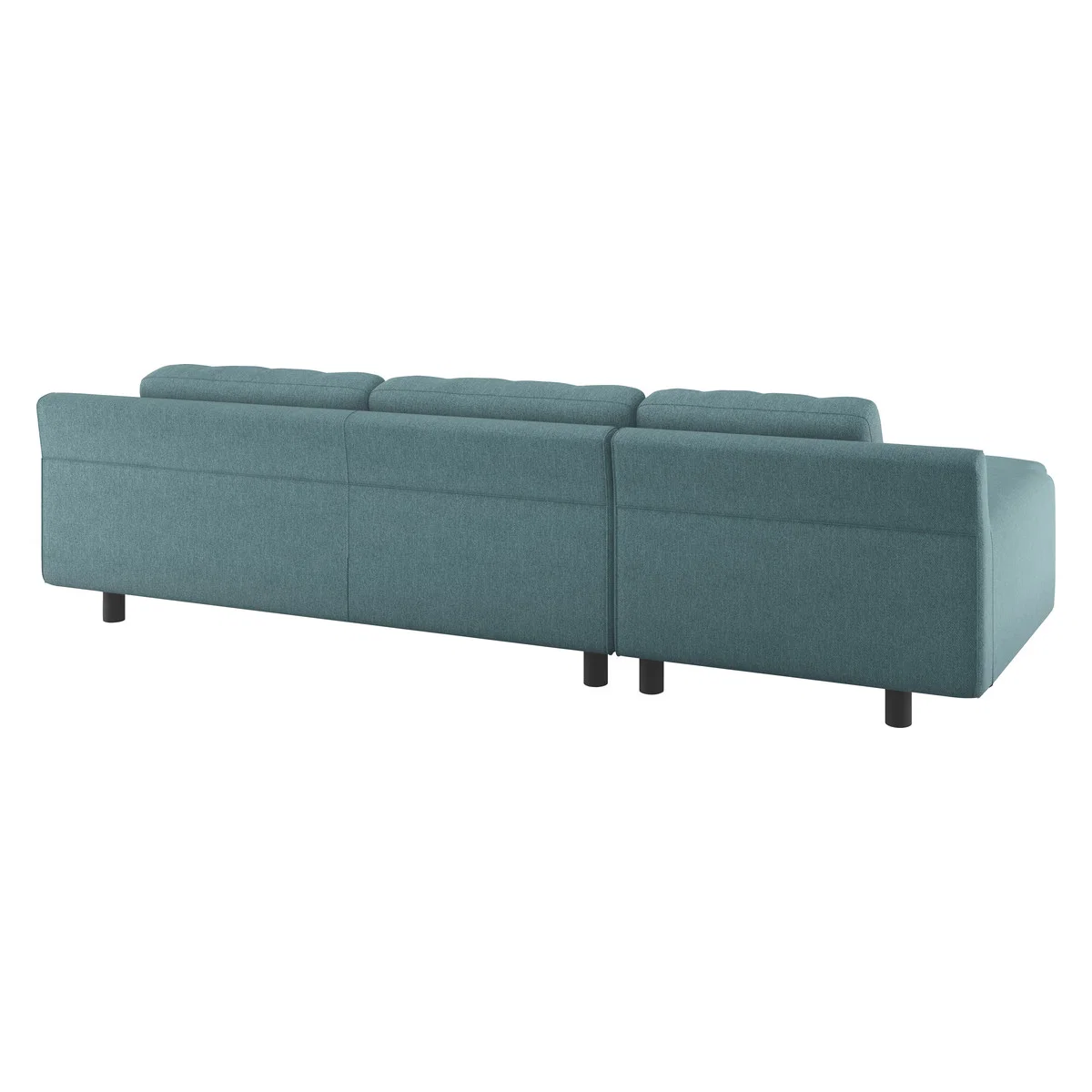 Hendricks Teal Blue FaBric Left Arm Chaise Sofa, Blue – image 5