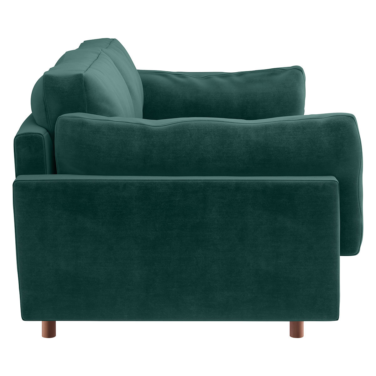 Elkin Emerald Green Velvet 3 Seat Sofa, Green – image 4
