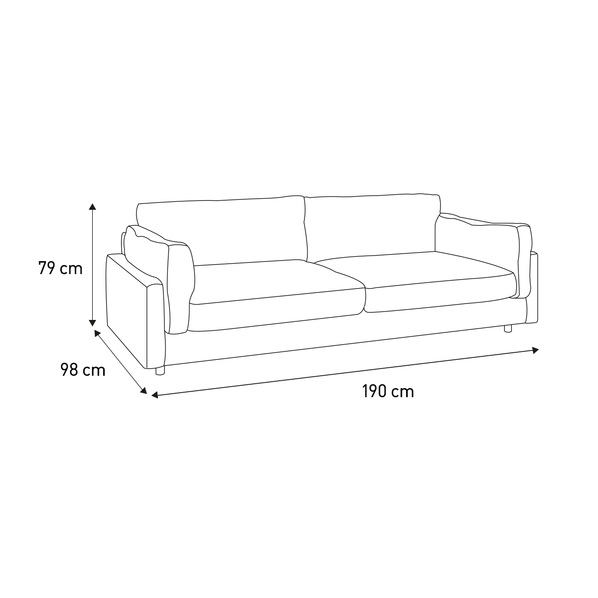 Elkin Emerald Green Velvet 3 Seat Sofa, Green – image 7