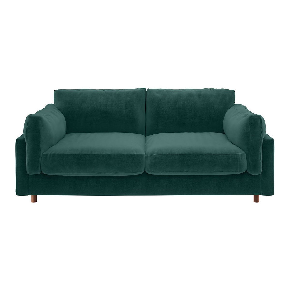 Elkin Emerald Green Velvet 3 Seat Sofa, Green – image 1