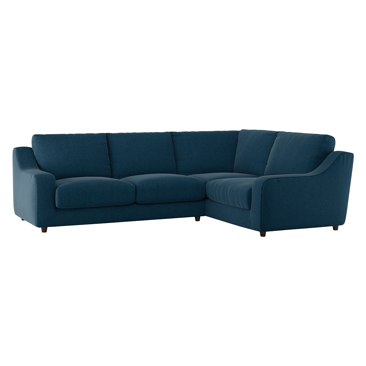 Slope Navy Blue Wool Tweed Left Arm Corner Sofa, Navy – image 3