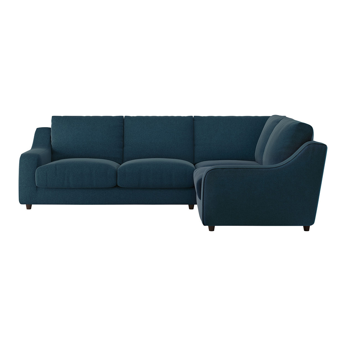 Slope Navy Blue Wool Tweed Left Arm Corner Sofa, Navy – image 1