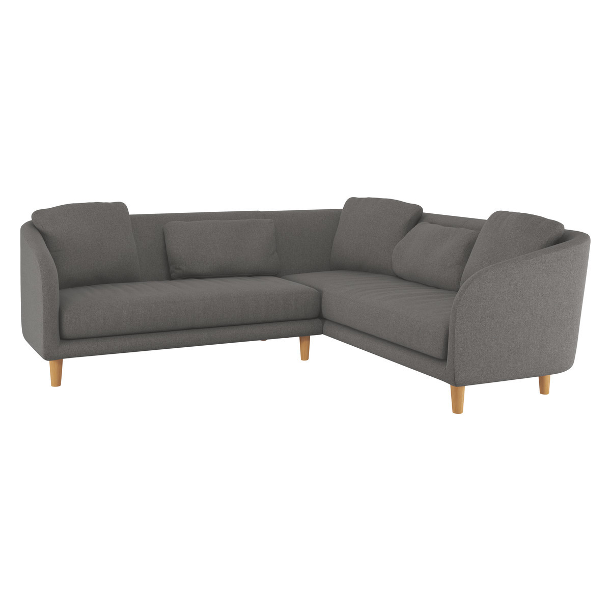 Colby Charcoal Grey Wool Tweed Left-Arm Corner Sofa, Charcoal – image 3