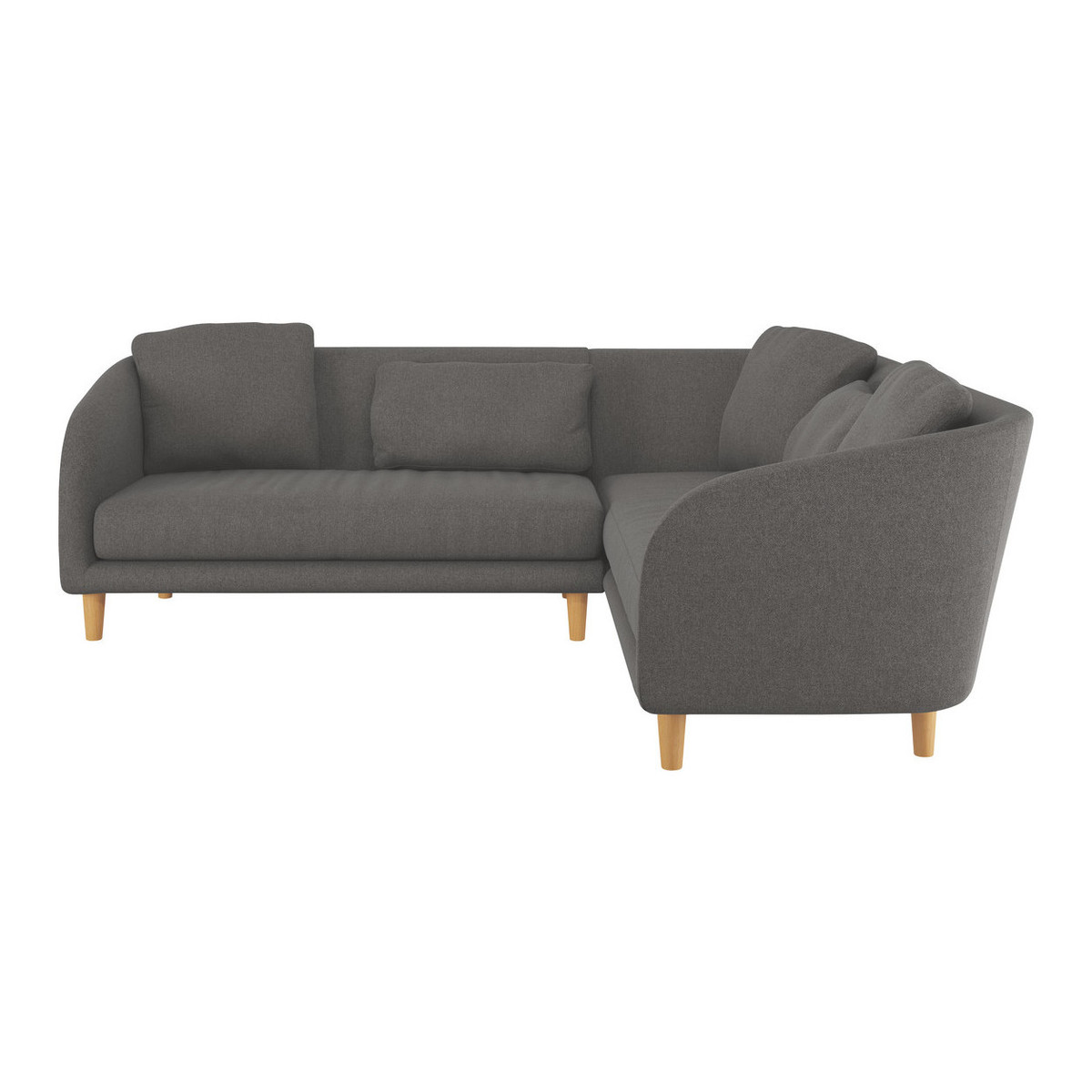Colby Charcoal Grey Wool Tweed Left-Arm Corner Sofa, Charcoal – image 1