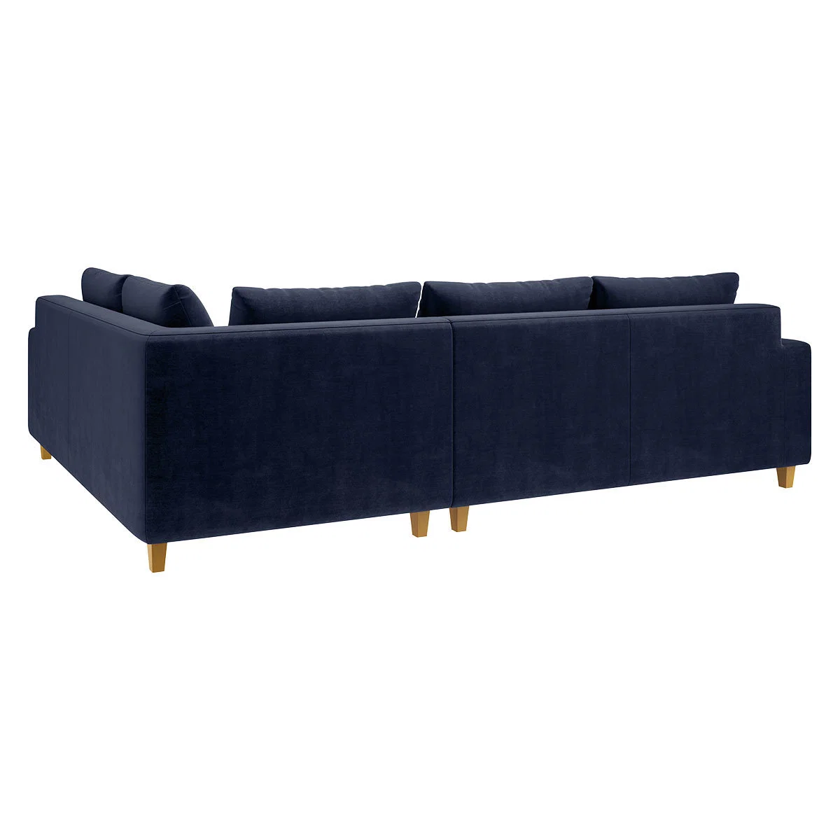 Wiltons Blue Velvet Left Hand Corner Sofa, Dark Blue – image 5