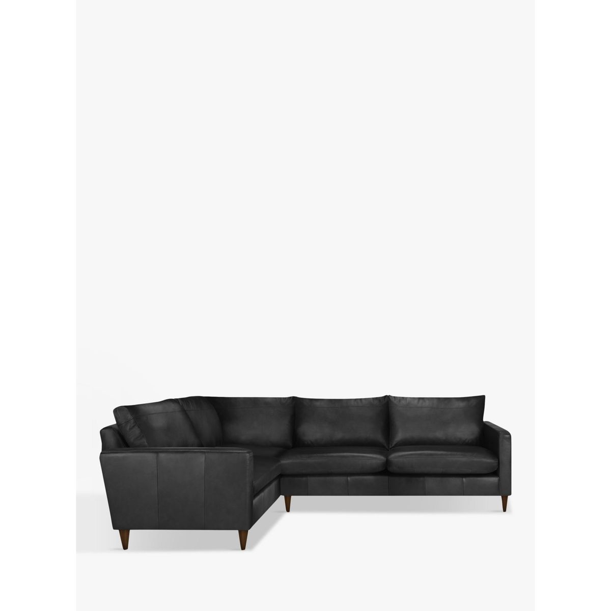 John Lewis & Partners Bailey Leather LHF Corner End Sofa, Dark Leg – image 1