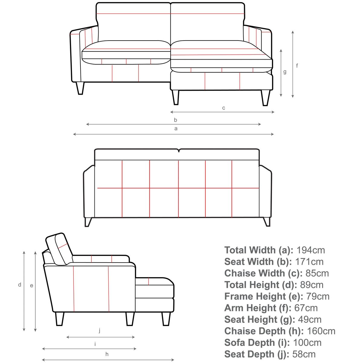 John Lewis & Partners Bailey Leather LHF Chaise End Sofa, Dark Leg – image 3