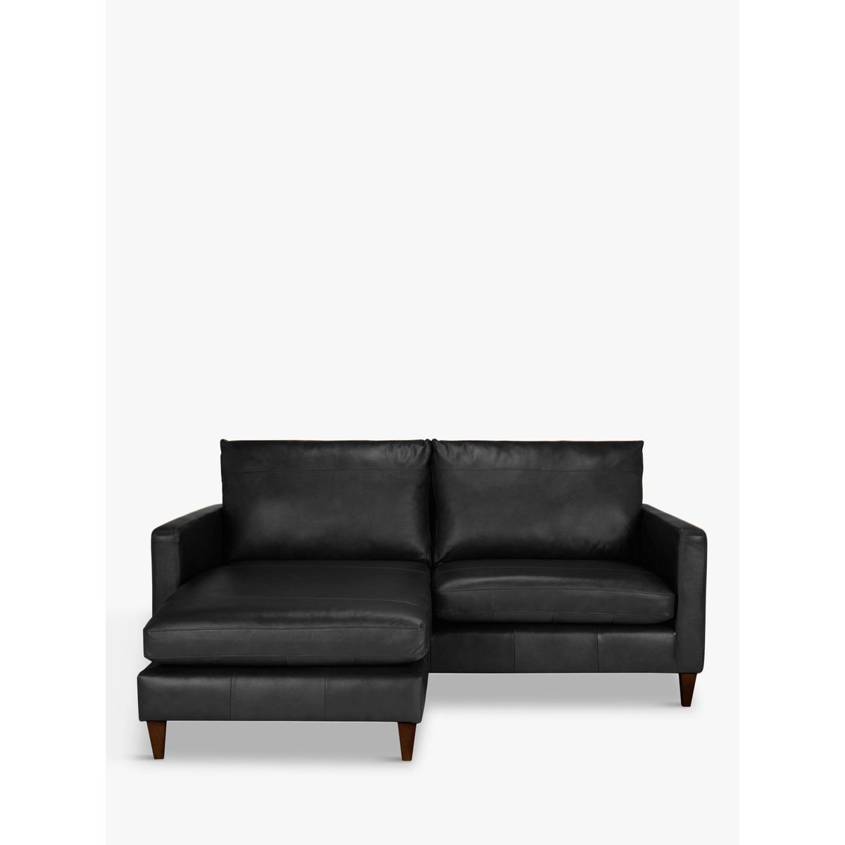 John Lewis & Partners Bailey Leather LHF Chaise End Sofa, Dark Leg – image 1
