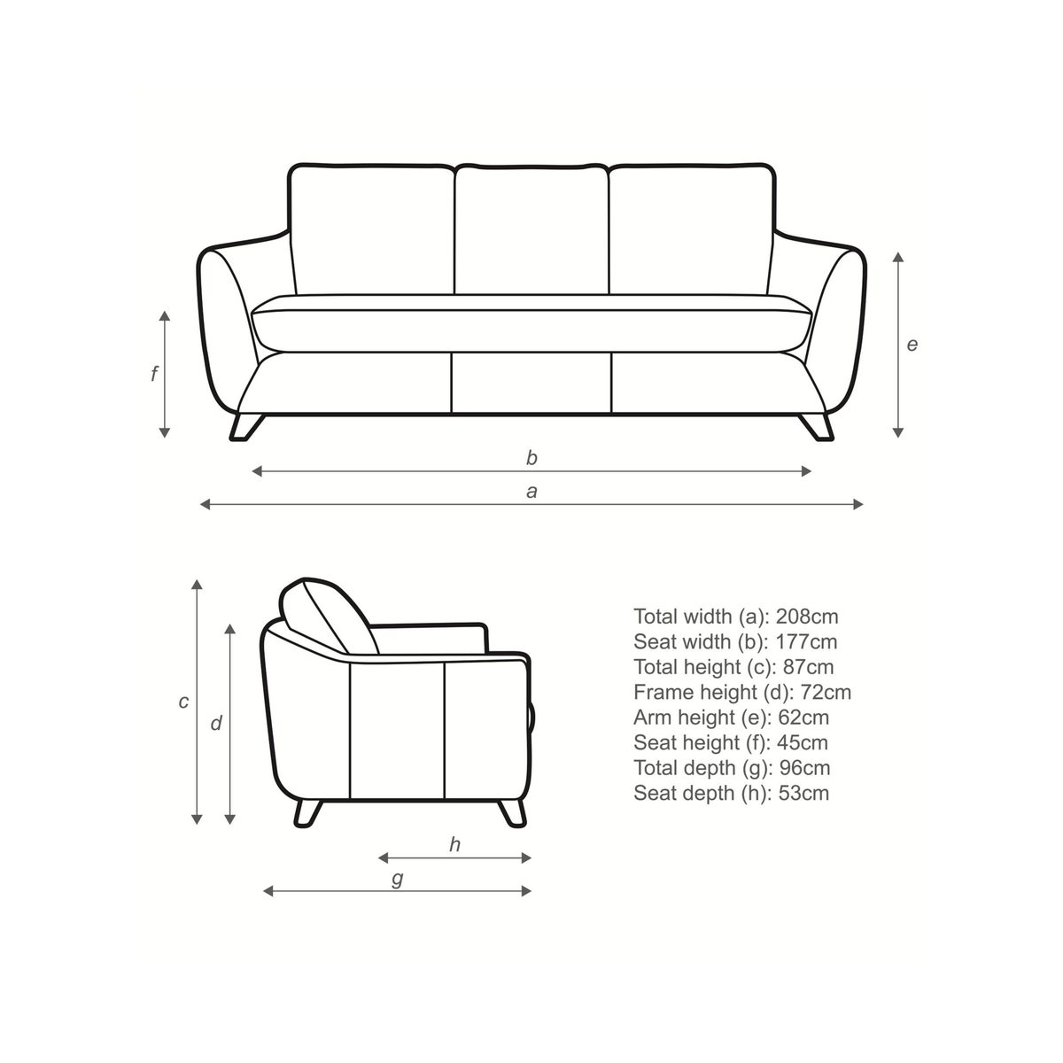 G Plan Vintage The Sixty Seven Large 3 Seater Leather Sofa – image 2