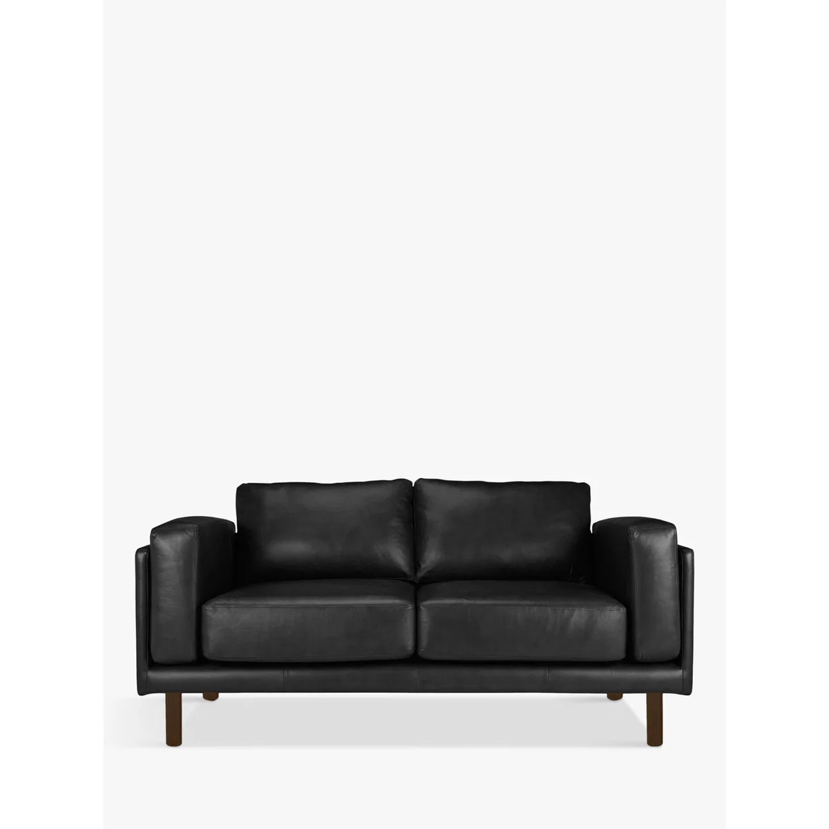 Design Project by John Lewis No.002 Medium 2 Seater Leather Sofa, Dark Leg – image 3
