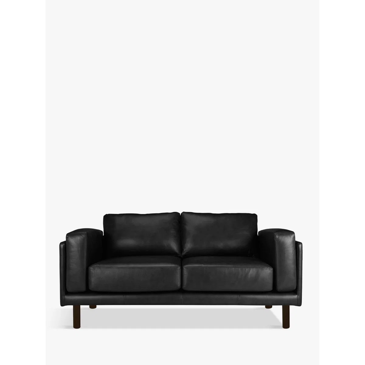 Design Project by John Lewis No.002 Medium 2 Seater Leather Sofa, Dark Leg – image 2