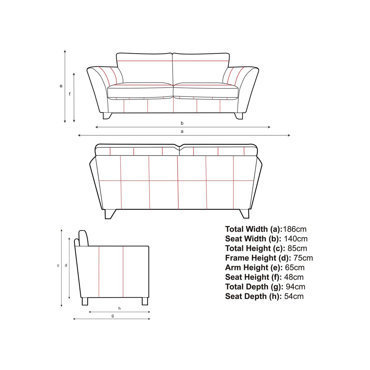 John Lewis & Partners Oslo Leather Medium 2 Seater Sofa, Dark Leg – image 3