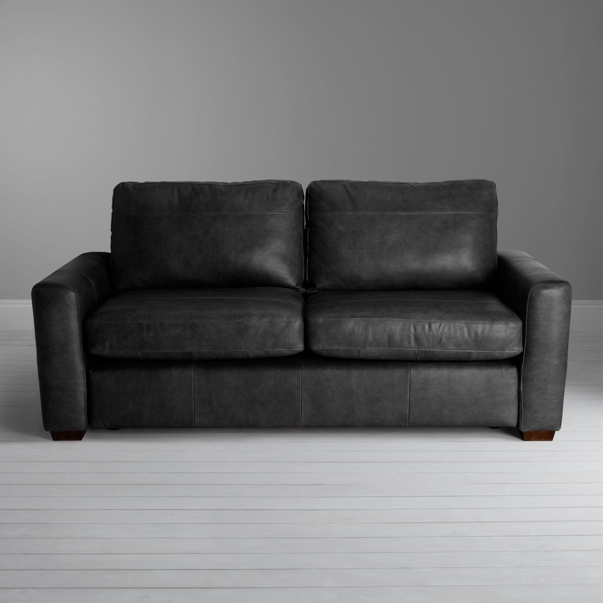 House by John Lewis Oliver Leather Large 3 Seater Sofa, Dark Leg – image 5