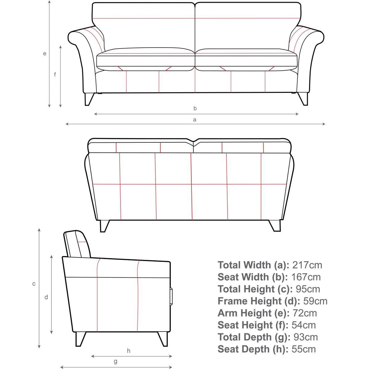 John Lewis & Partners Charlotte Grand 4 Seater Leather Sofa, Dark Leg – image 2