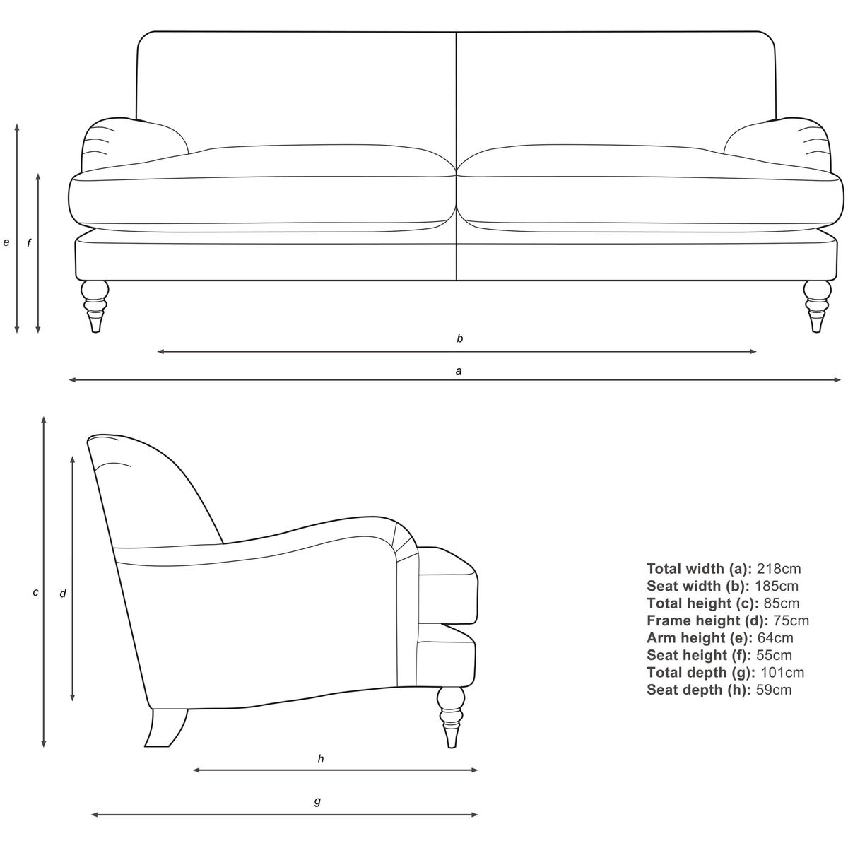 John Lewis & Partners Harrogate High Back Grand 4 Seater Sofa – image 4
