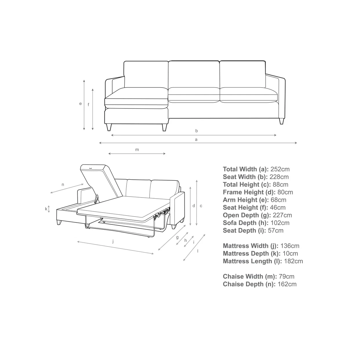 John Lewis & Partners Bailey LHF Chaise End Sofa Bed – image 4