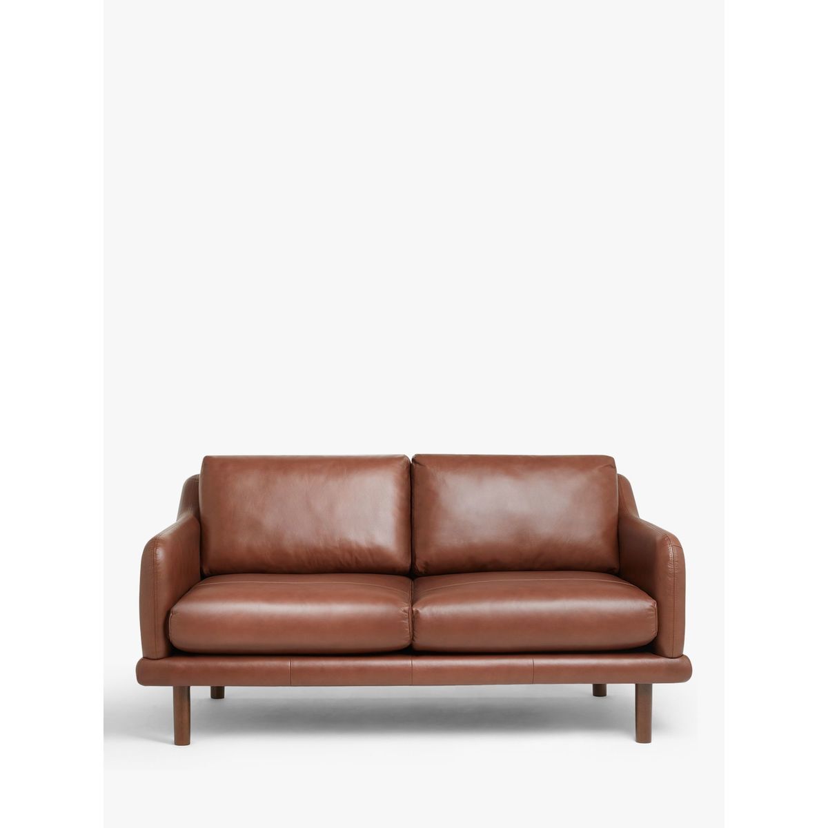 House by John Lewis Sweep Medium 2 Seater Leather Sofa, Dark Leg, Contempo Castanga – image 4