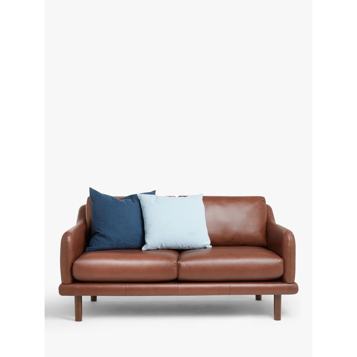 House by John Lewis Sweep Medium 2 Seater Leather Sofa, Dark Leg, Contempo Castanga – image 6