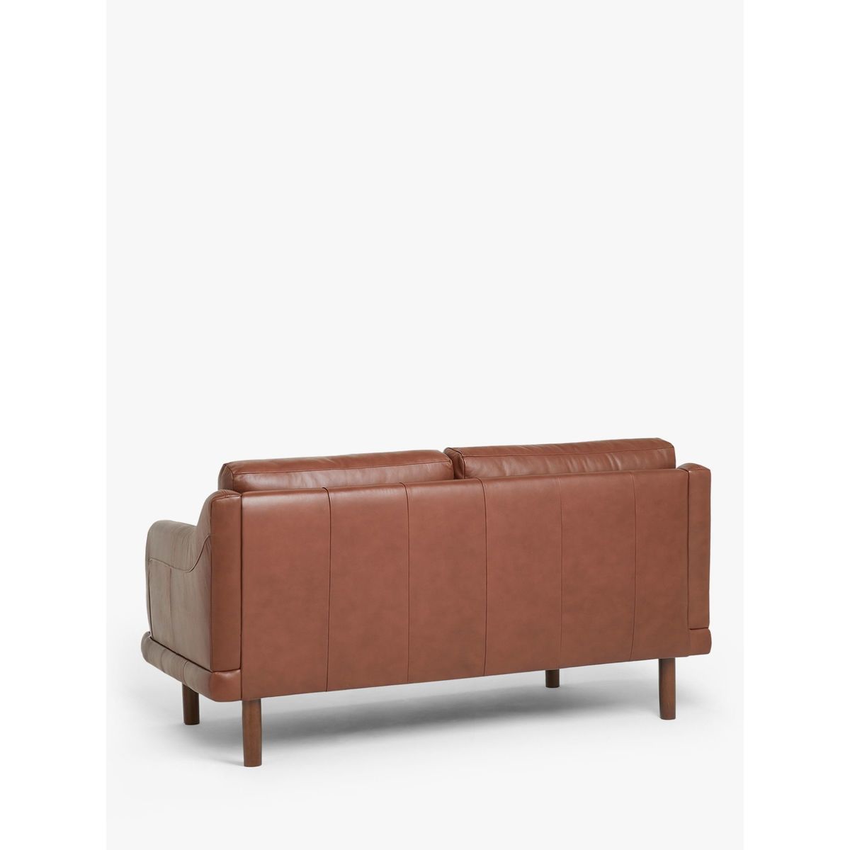 House by John Lewis Sweep Medium 2 Seater Leather Sofa, Dark Leg, Contempo Castanga – image 2