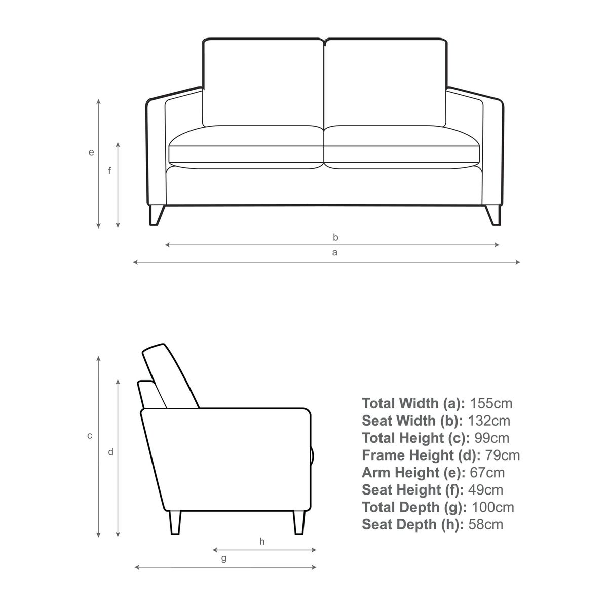 John Lewis & Partners Bailey High Back Small 2 Seater Sofa – image 4