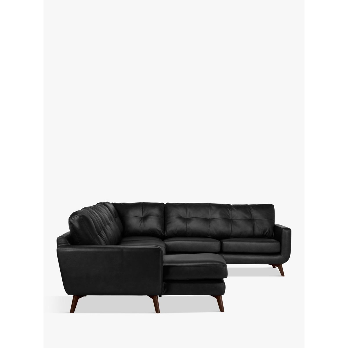 John Lewis & Partners Barbican Leather LHF Grand Corner Chaise End Sofa, Dark Leg – image 4