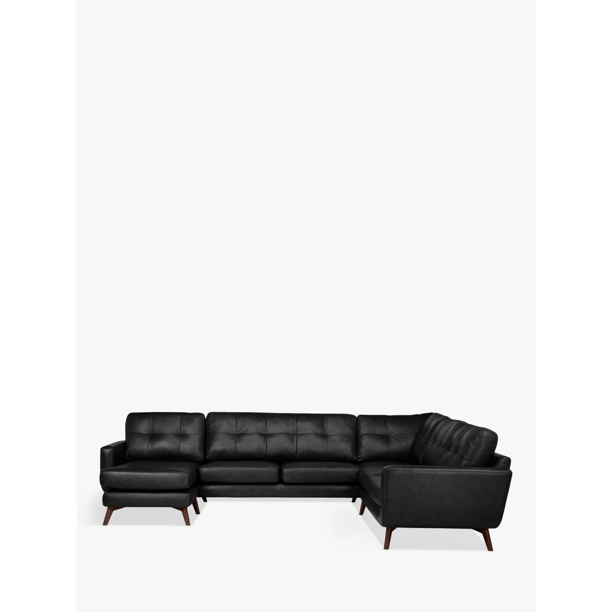John Lewis & Partners Barbican Leather LHF Grand Corner Chaise End Sofa, Dark Leg – image 2
