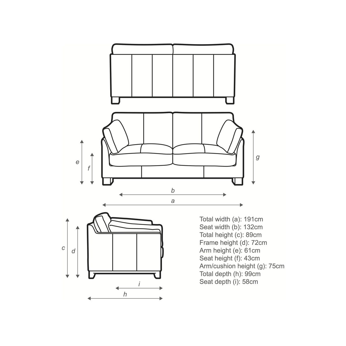 John Lewis & Partners Ikon Large 3 Seater Leather Sofa, Dark Leg – image 3