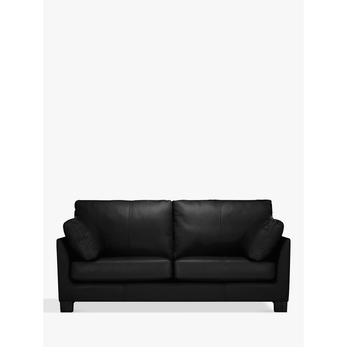 John Lewis & Partners Ikon Large 3 Seater Leather Sofa, Dark Leg – image 4