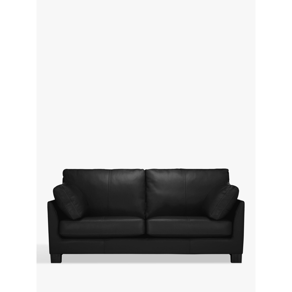 John Lewis & Partners Ikon Large 3 Seater Leather Sofa, Dark Leg – image 2