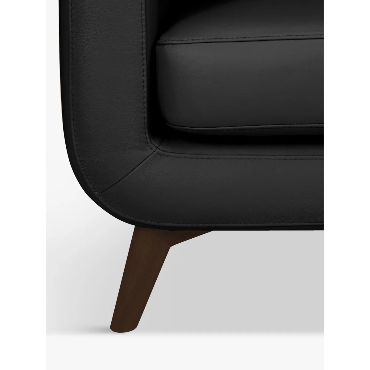 John Lewis & Partners Barbican Leather Small 2 Seater Sofa, Dark Leg – image 7