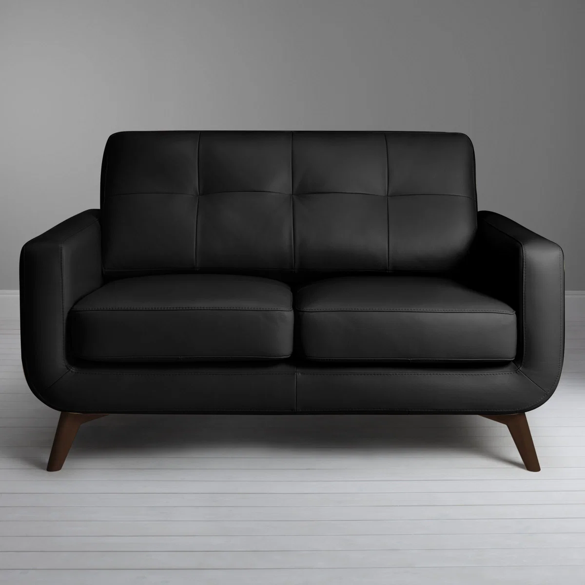 John Lewis & Partners Barbican Leather Small 2 Seater Sofa, Dark Leg – image 8