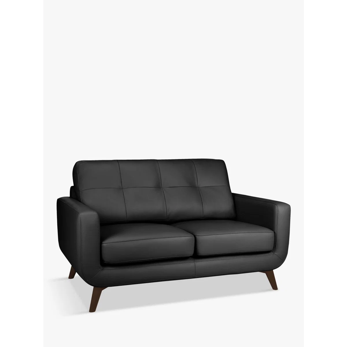 John Lewis & Partners Barbican Leather Small 2 Seater Sofa, Dark Leg – image 1