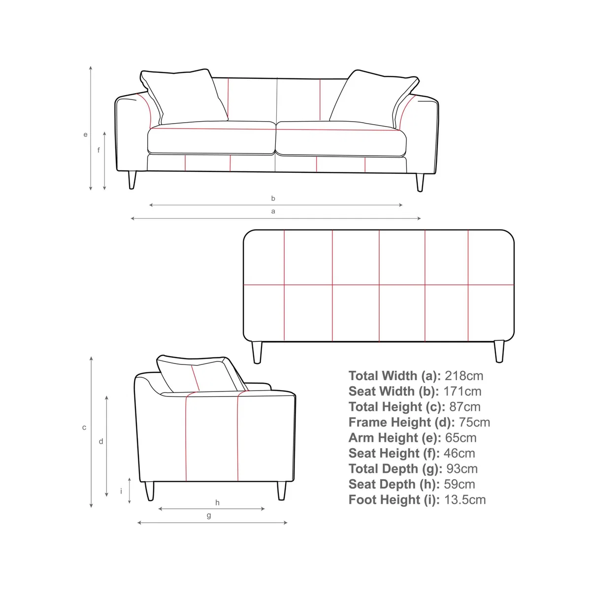 John Lewis & Partners Billow Grand 4 Seater Leather Sofa, Dark Leg – image 3