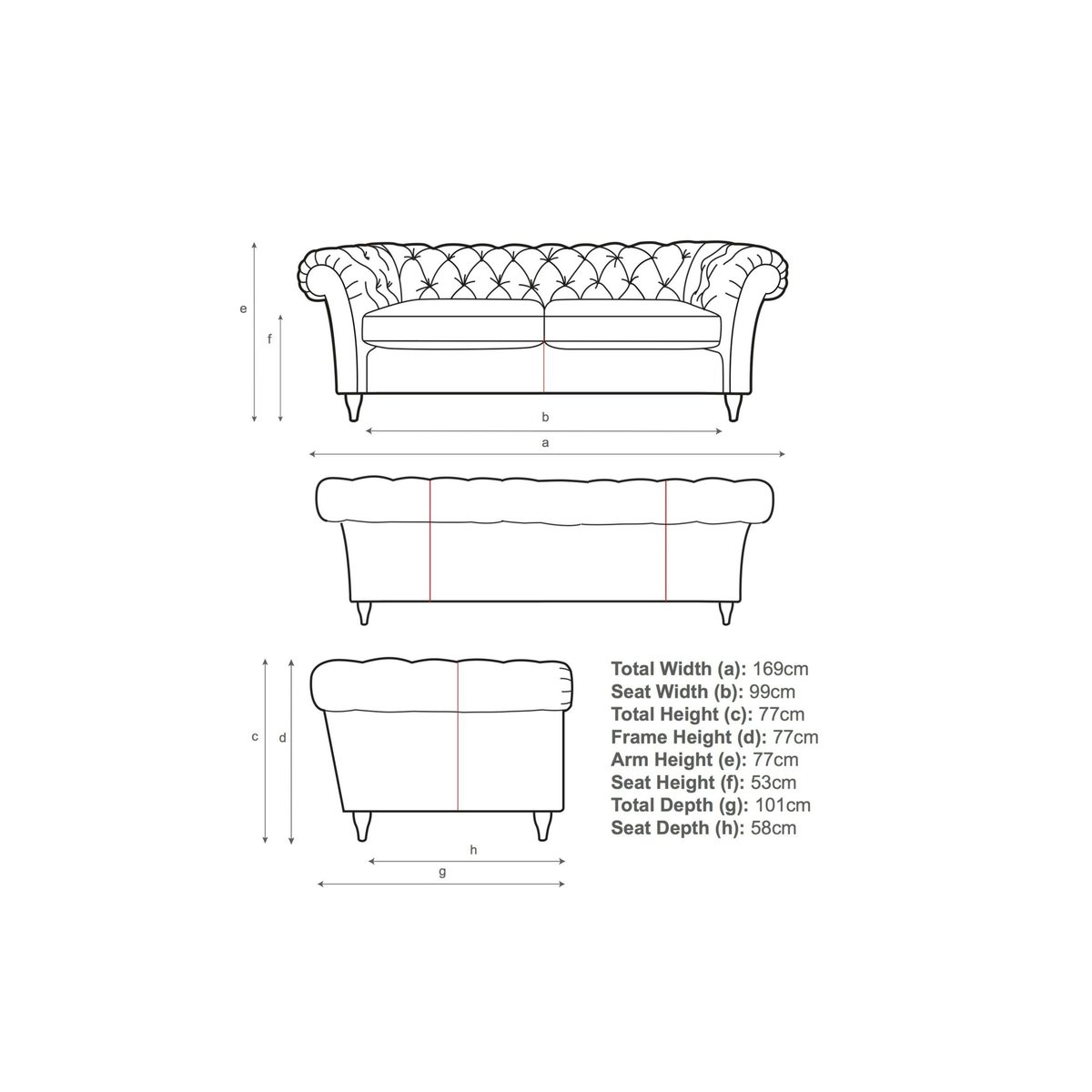 John Lewis & Partners Cromwell Small 2 Seater Leather Sofa, Light Leg, Demetra Light Tan – image 3