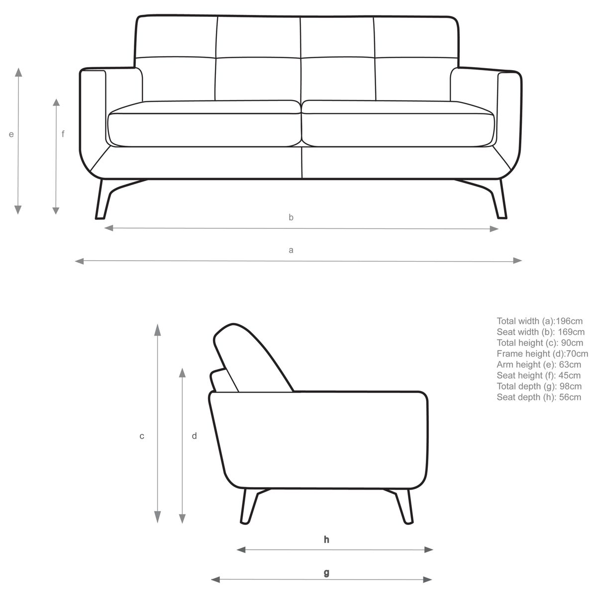 John Lewis & Partners Barbican Leather Large 3 Seater Sofa, Dark Leg – image 3