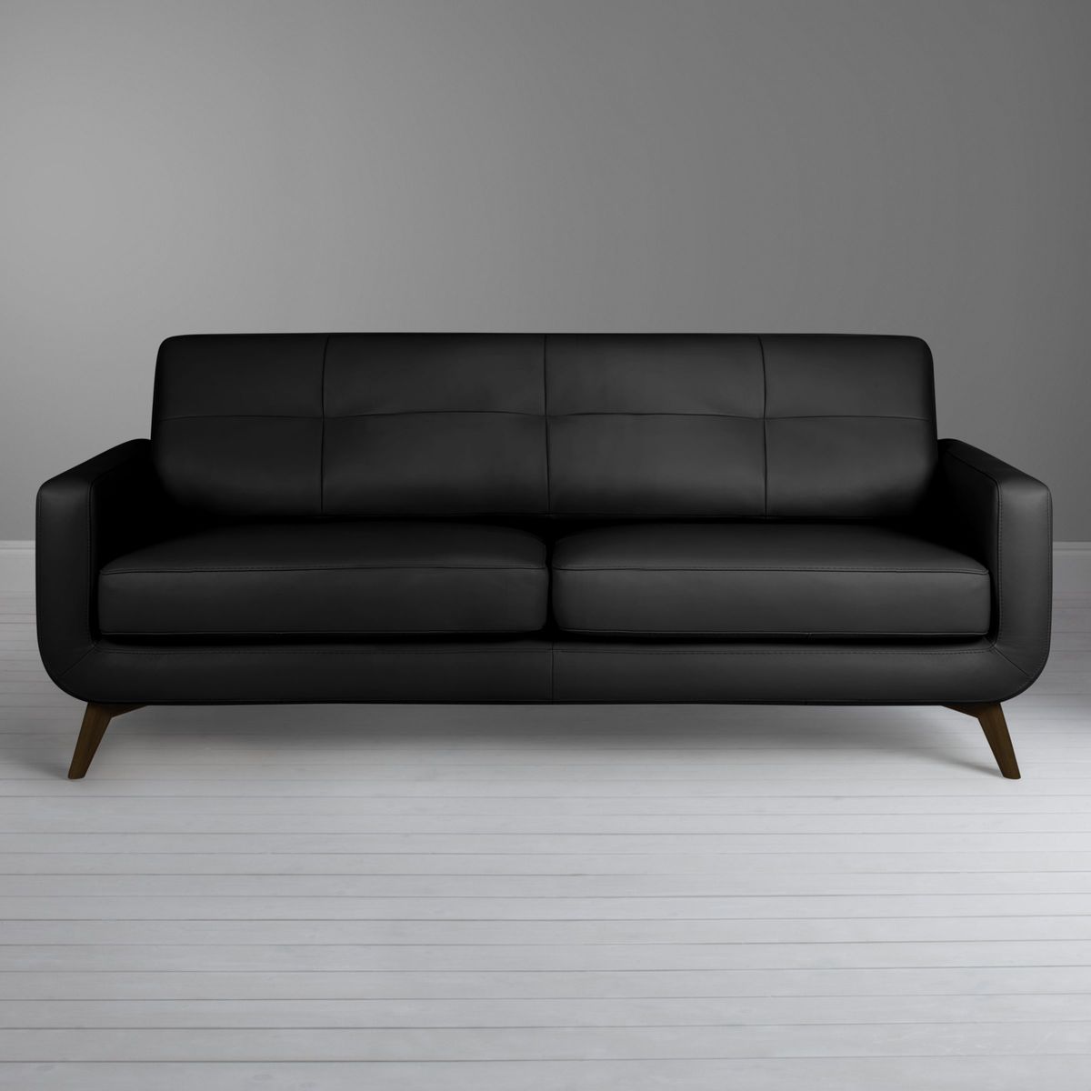 John Lewis & Partners Barbican Leather Large 3 Seater Sofa, Dark Leg – image 8