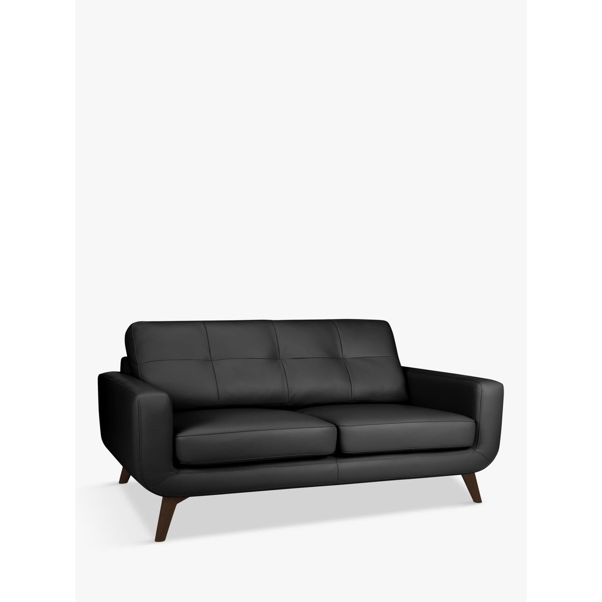 John Lewis & Partners Barbican Leather Large 3 Seater Sofa, Dark Leg – image 1