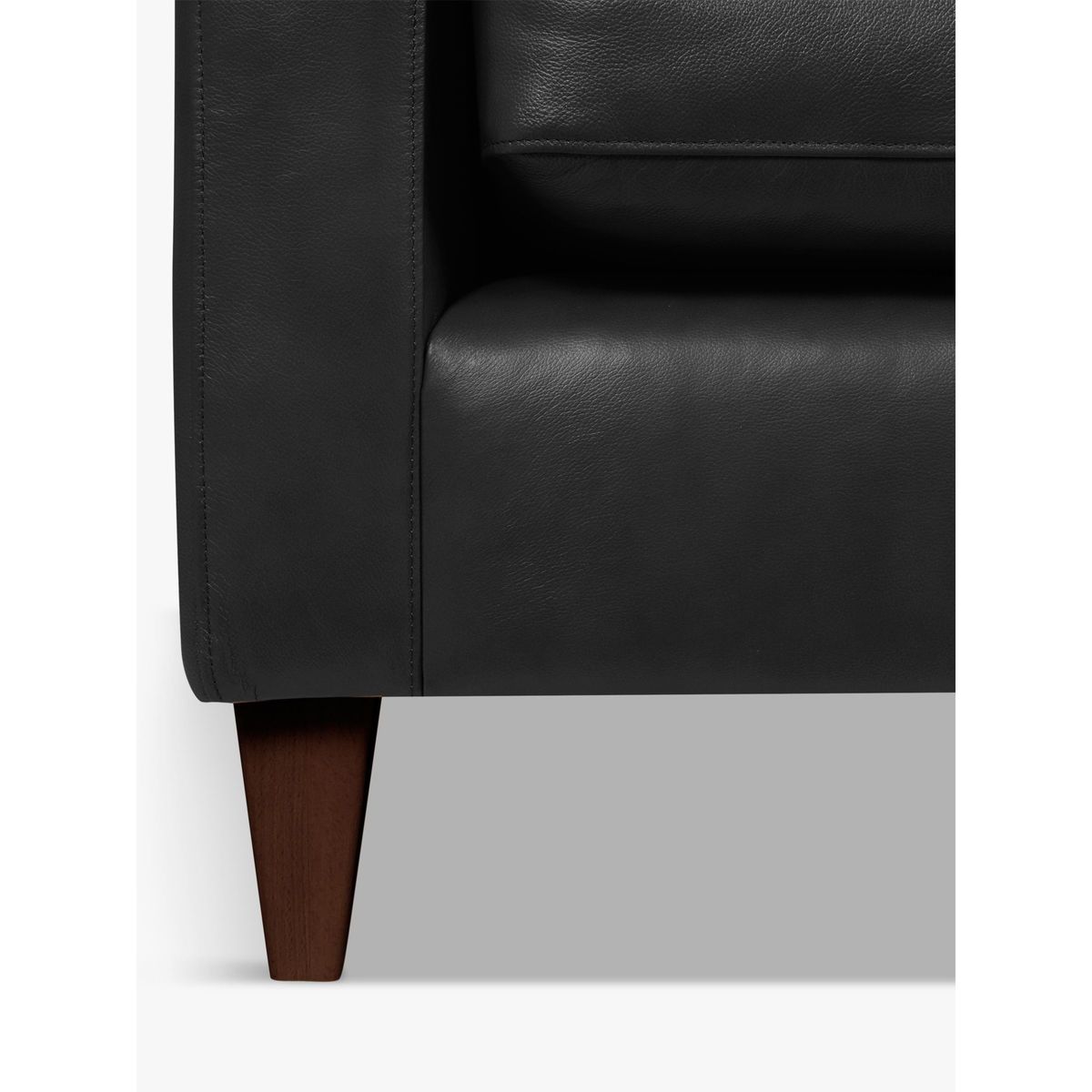 John Lewis & Partners Bailey Leather Large 3 Seater Sofa, Dark Leg – image 8