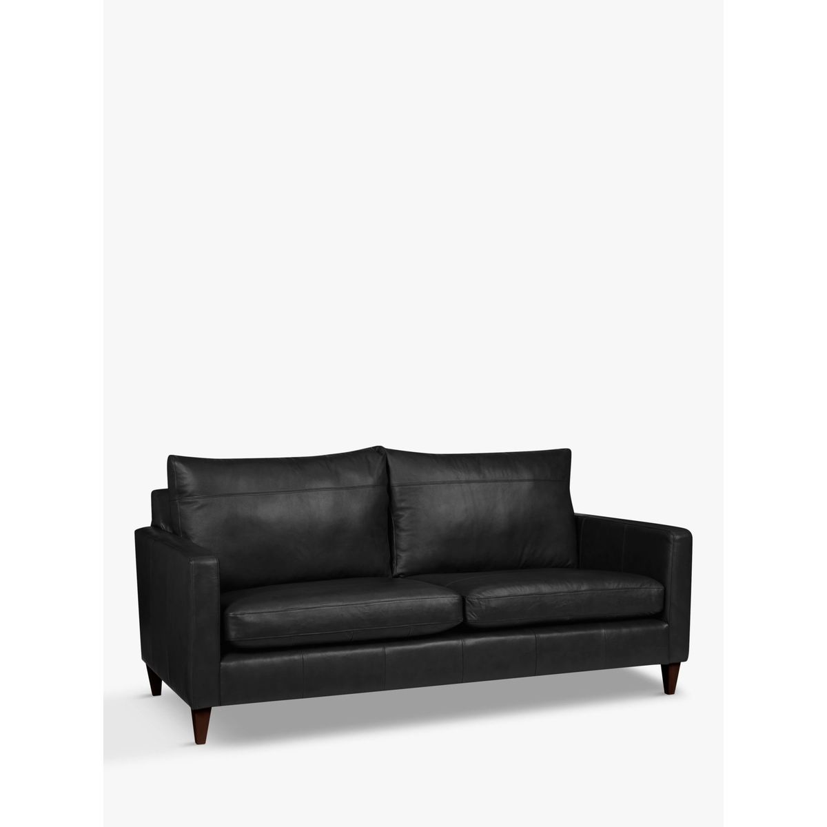 John Lewis & Partners Bailey Leather Large 3 Seater Sofa, Dark Leg – image 1