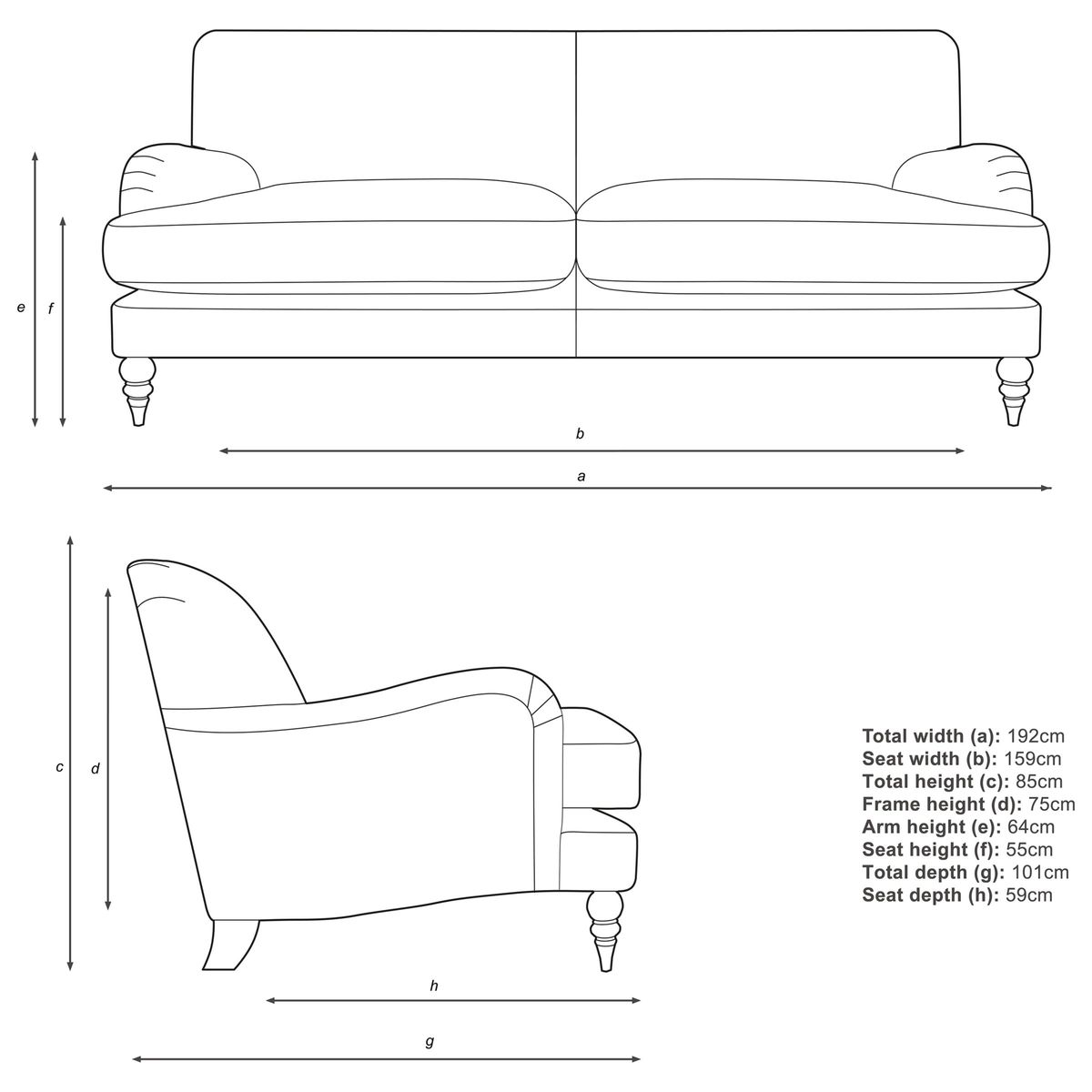 John Lewis & Partners Harrogate High Back Large 3 Seater Sofa – image 4