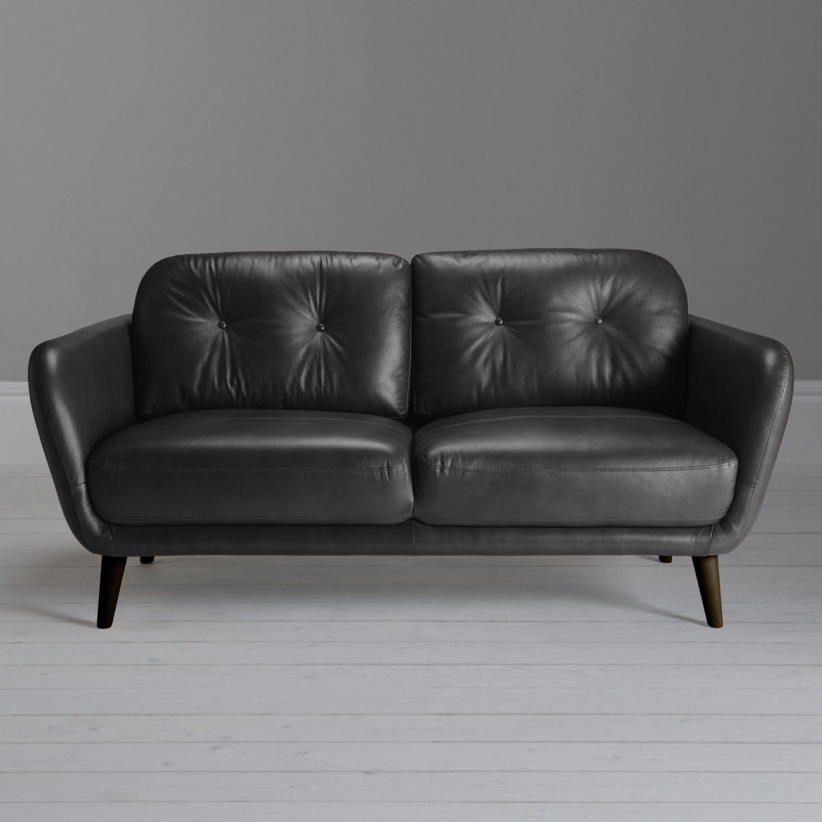 House by John Lewis Arlo Medium 2 Seater Leather Sofa, Dark Leg – image 4
