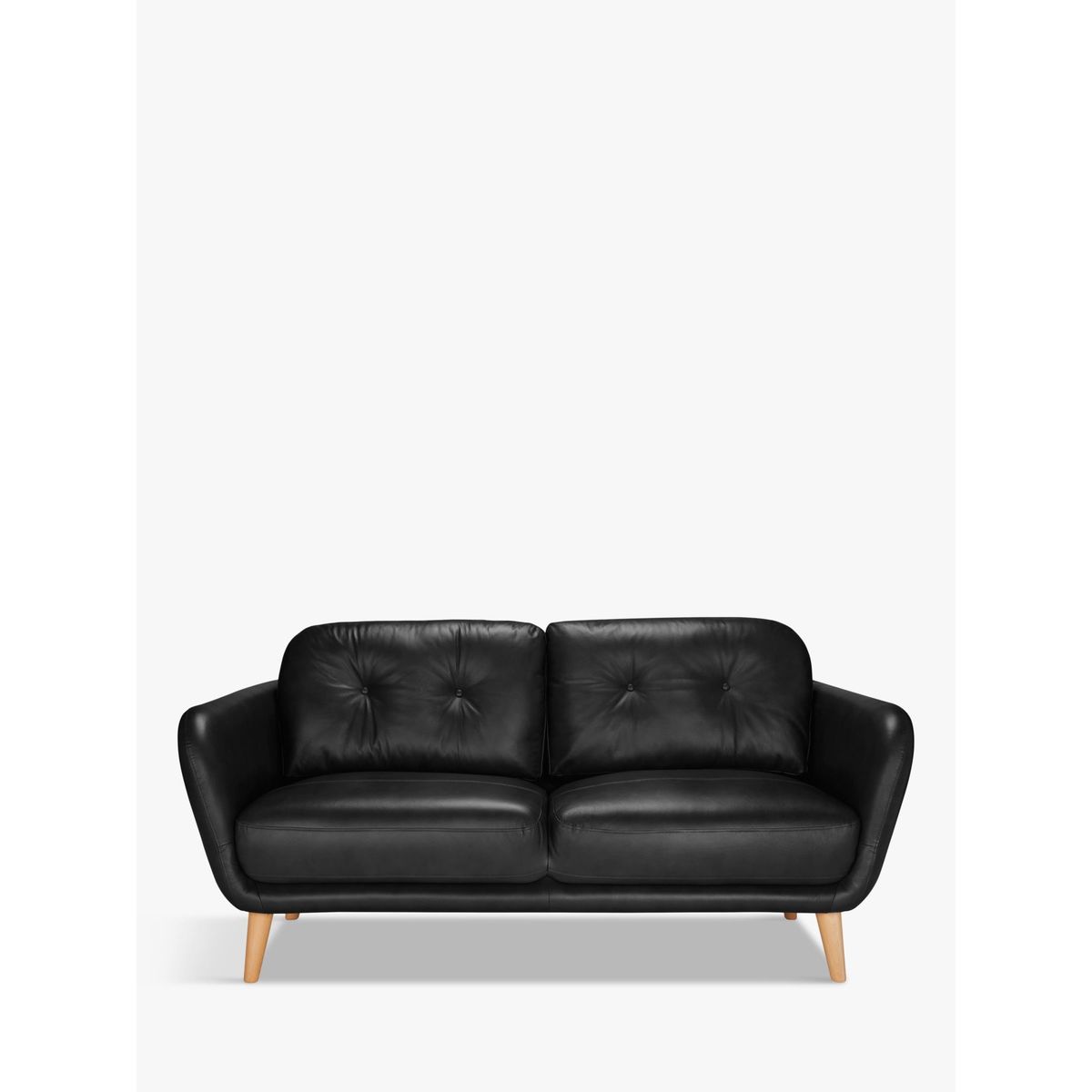 House by John Lewis Arlo Medium 2 Seater Leather Sofa, Dark Leg – image 2